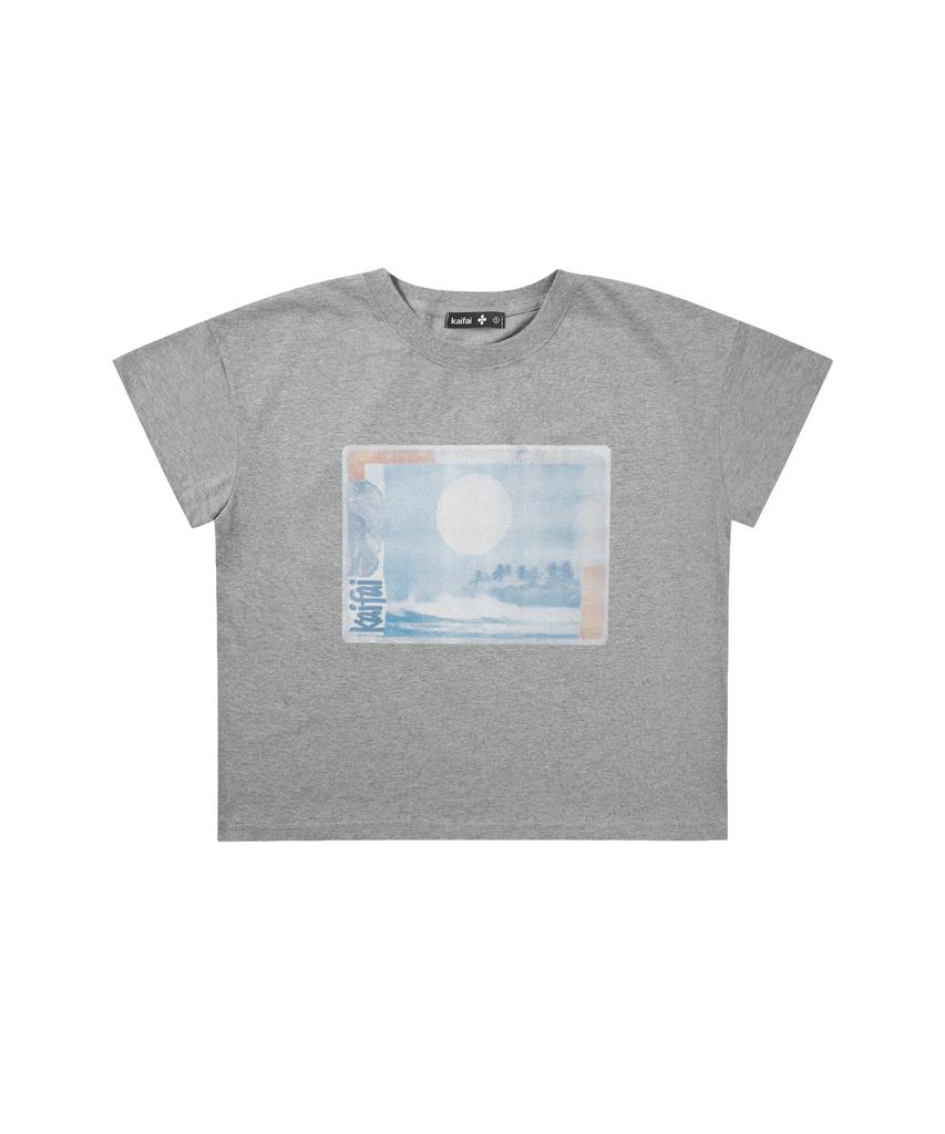 KAIFAI Fade Shore Short Sleeve T-Shirt (Melange) K26Qb238