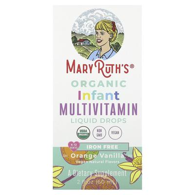 Bio-Multivitamin-Flüssigtropfen für Säuglinge, ohne Eisen, 6–12 Monate, Orange-Vanille, 2 fl oz (60 ml)