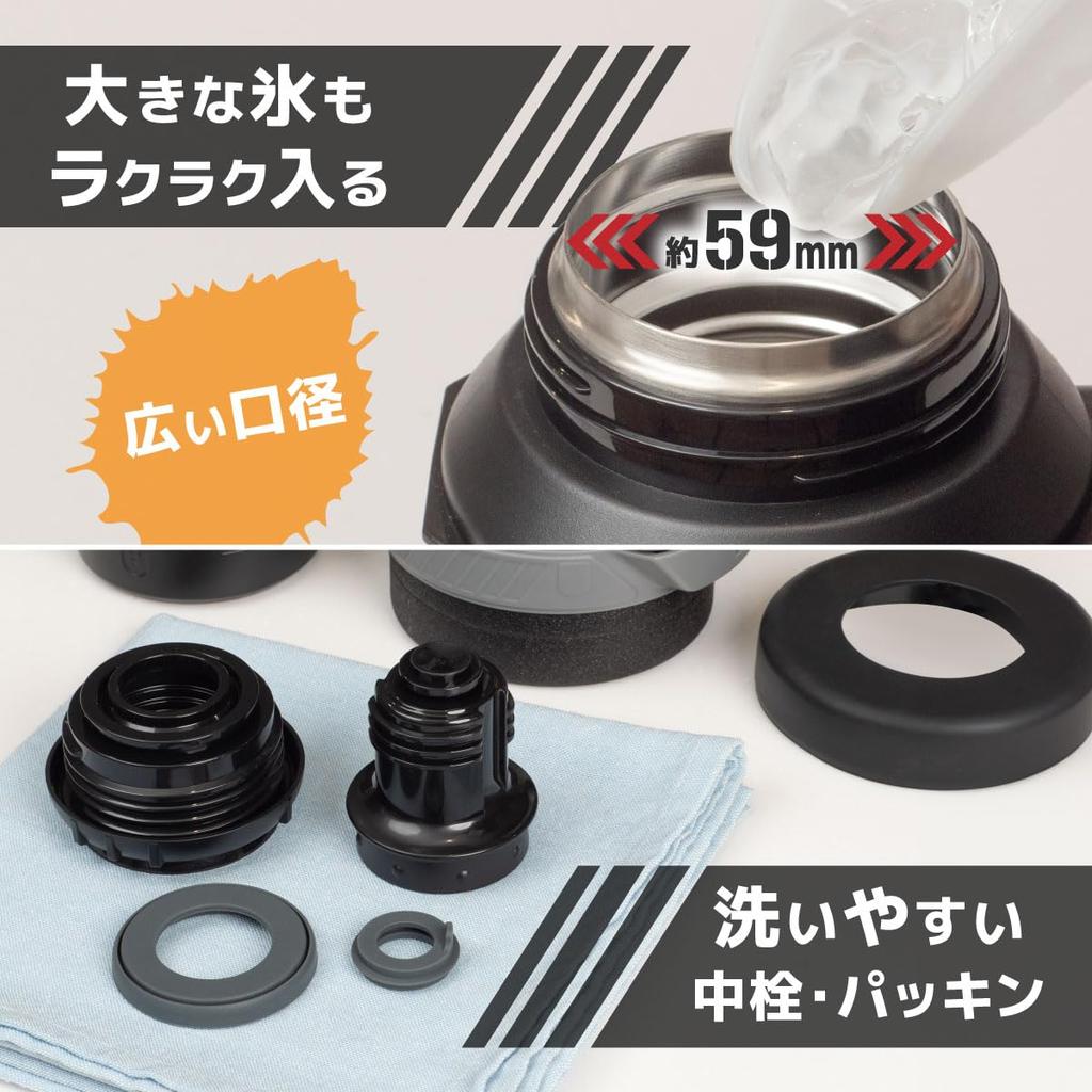 Atlas Tough Layer a Water Bottle Perfect for Outdoor Featuring a a Large Capacity Shoulder Horizontal and Scratch TUGL-2000, 2-liter Camping,