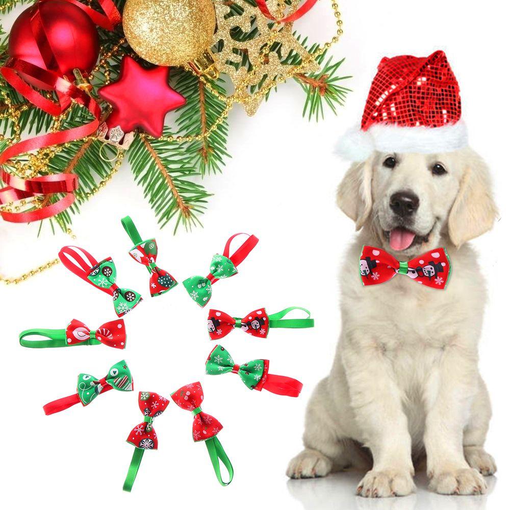 Decor Grooming Accessories Adjustable Bowknot Collar Dog Bow Tie Cat Choker Pet Christmas Necktie