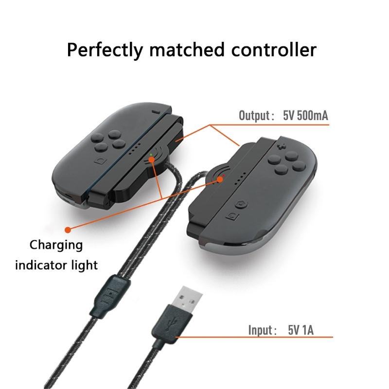 Game Controller Charging Cord for NS2 USB Charging Cable Wire with Indicator 100cm Cord Gaming Accessories