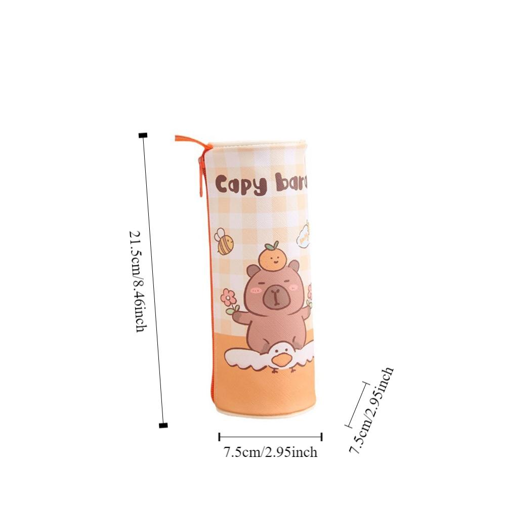Gifts PU Capybara Pencil Bag Large Capacity Cute Cartoon Pencil Cases School Supplies