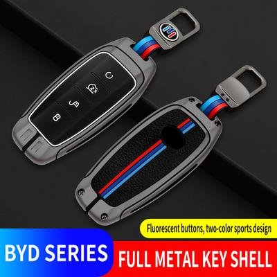 Alloy Car Key Case Cover Holder For Byd Second Song Pro Tang Dm Qin Plus Max Yuan Generation Atto 3 Han Ev Dolphin Accessories