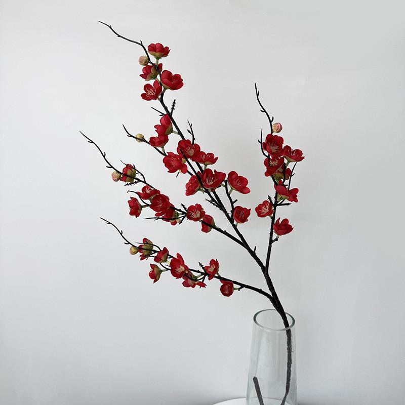 Plum Silk Blossom Flower Home Decor For Party Settings Realistic Flowers Fake