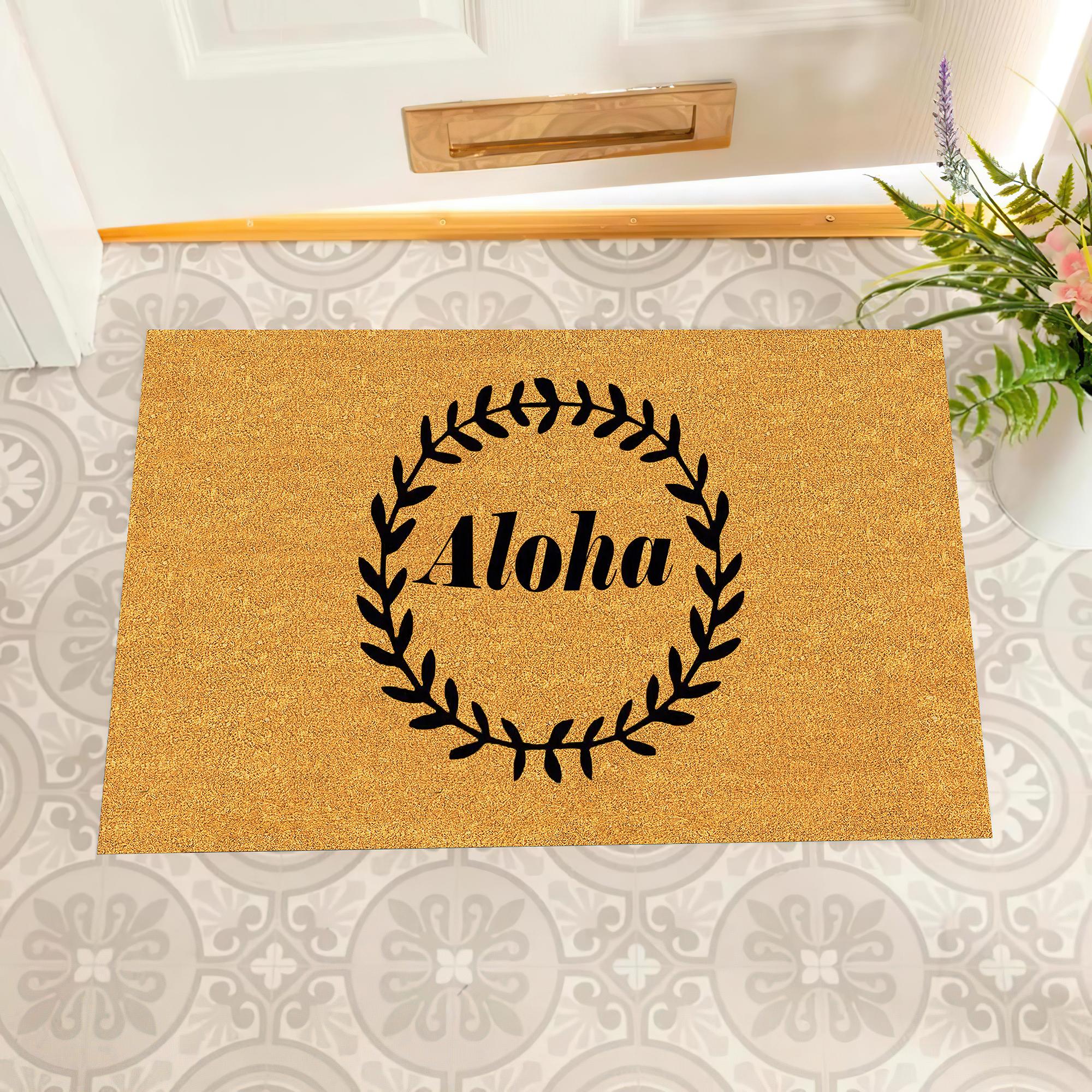 Aloha Deurmat Antislip Rubberen Achterkant Buiten Entree Vloermat Decoratieve Kleden Welkommat Entree 90cmx60cm