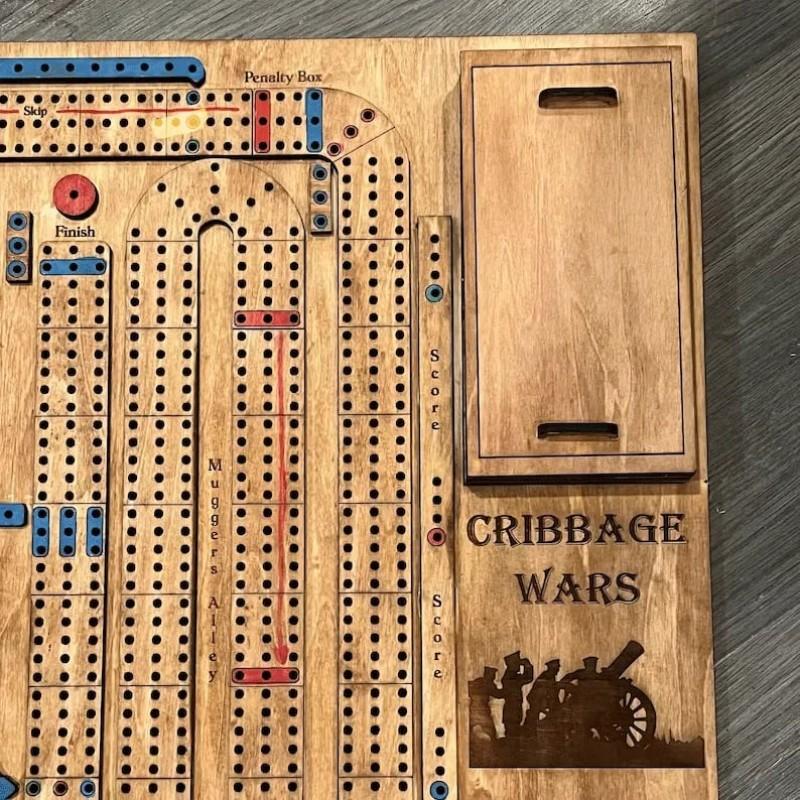 Großes klassisches Cribbage Brettspiel Set Familienspiel Cribbage Kriegsspiel oder Familienbrett Eltern-Kind Spiel Set