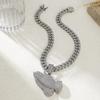 Men's Hip Hop Full Diamond Zinc Alloy Pendant Necklace