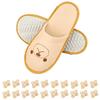 Disposable Slippers Set for Giraffe and Bear Individually for for Slippers Set of 20 [MIMIA] Children, Design, Wrapped, Front-closing Slippers,
