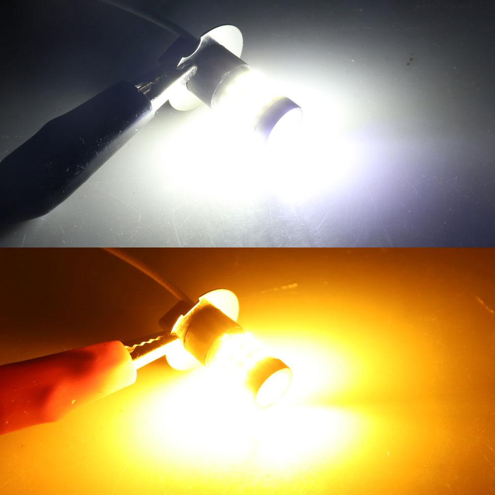 2PCS Car Fog Light 9-36V H3 LED with Lens Fog Running Light Bulb Super Bright LED Auto Lamp H3 Led Yellow No Adapter Required