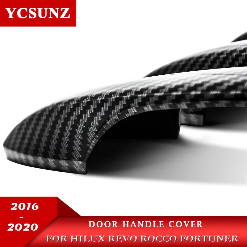 Car Parts ABS Door Handle Covers With Smart Entry Hole For Toyota Hilux Revo Rocco Fortuner Innova 2015- Rav4