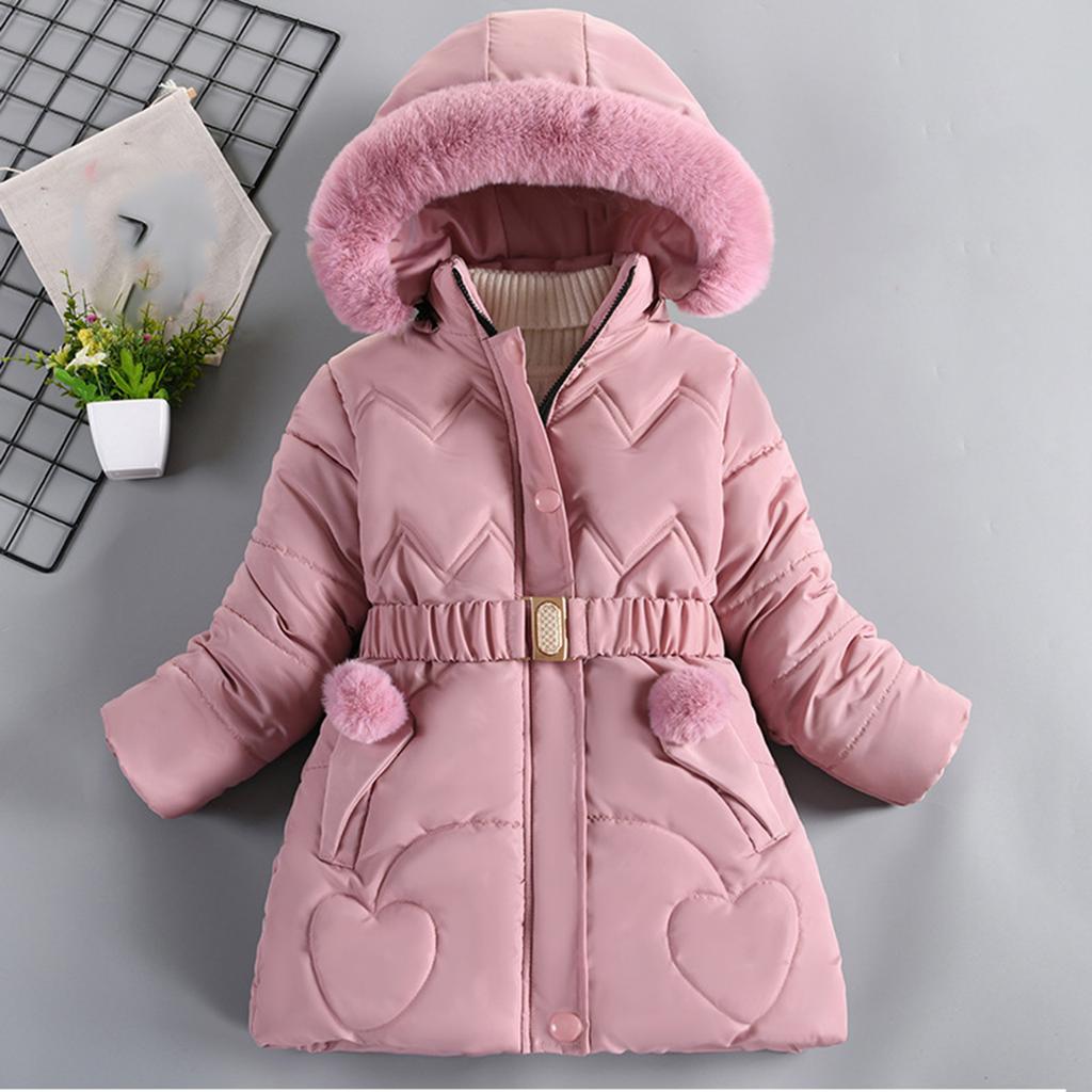 Kids' Fashion Fleece-Lined Thickened Hooded Oversized Sweatshirt Warm Casual Jacket For Fall/Winter