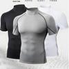Men's Quick Dry High Neck Short Sleeve Athletic Top
