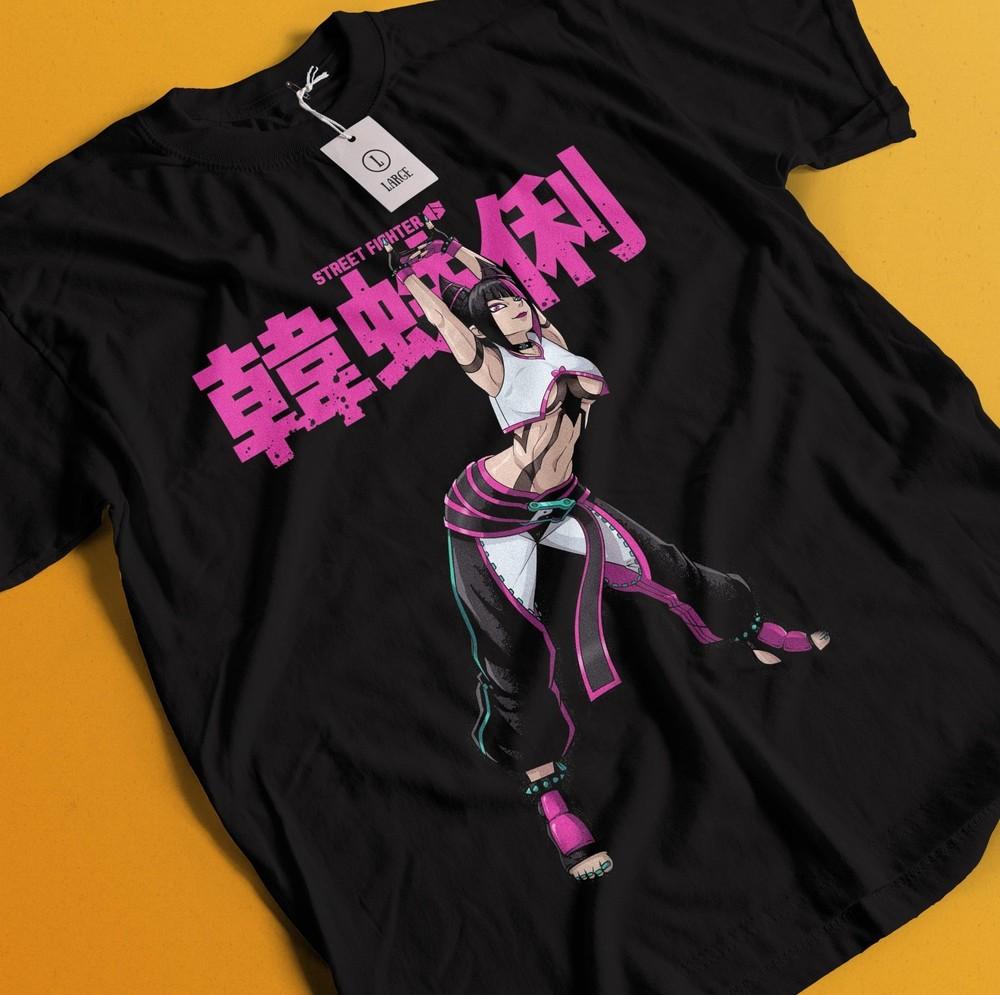 

Juri Han Shirt Chun Li T-Shirt Street Fighter Cammy Ken Anime Gift Unisex Tee 4XL