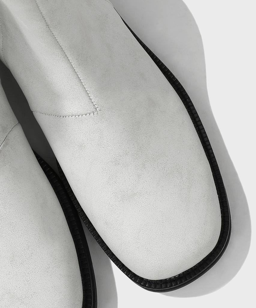 Firenze Atelier [Vibram] Nobo_Bold Shape Hidden Zip-Up Boots 3500 [Crack White]