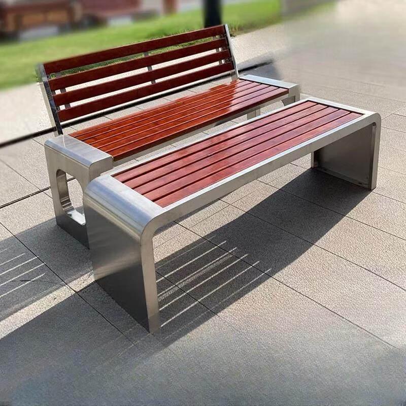 Outdoor Stainless Steel Park Bench
