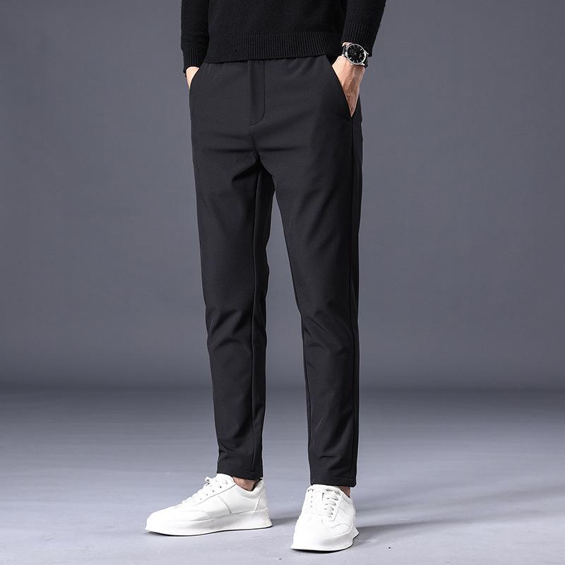 Pánské kalhoty Business Stretch Slim Fit elastický pas Jogger Korejské klasické kalhoty Pánské