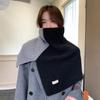 Collar Knitted Scarf Thicken High Neck Shawl Fashion Neck Warmer  Winter
