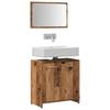 Bathroom Cabinet with Mirror Rustic Wood Look Engineered Wood