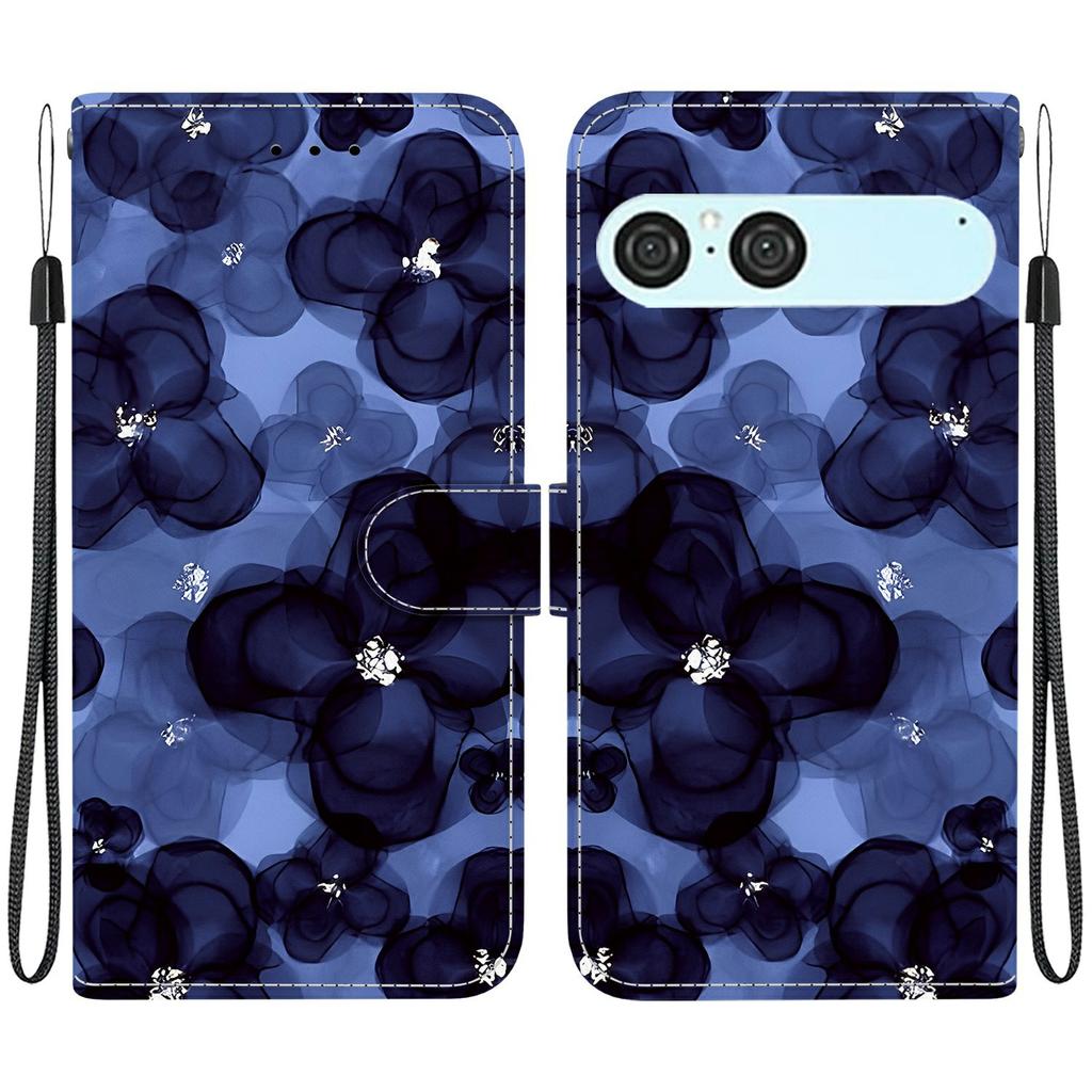 For Sony Xperia 10 VII Wallet Case Pattern Printing Leather Stand Phone Cover with Strap