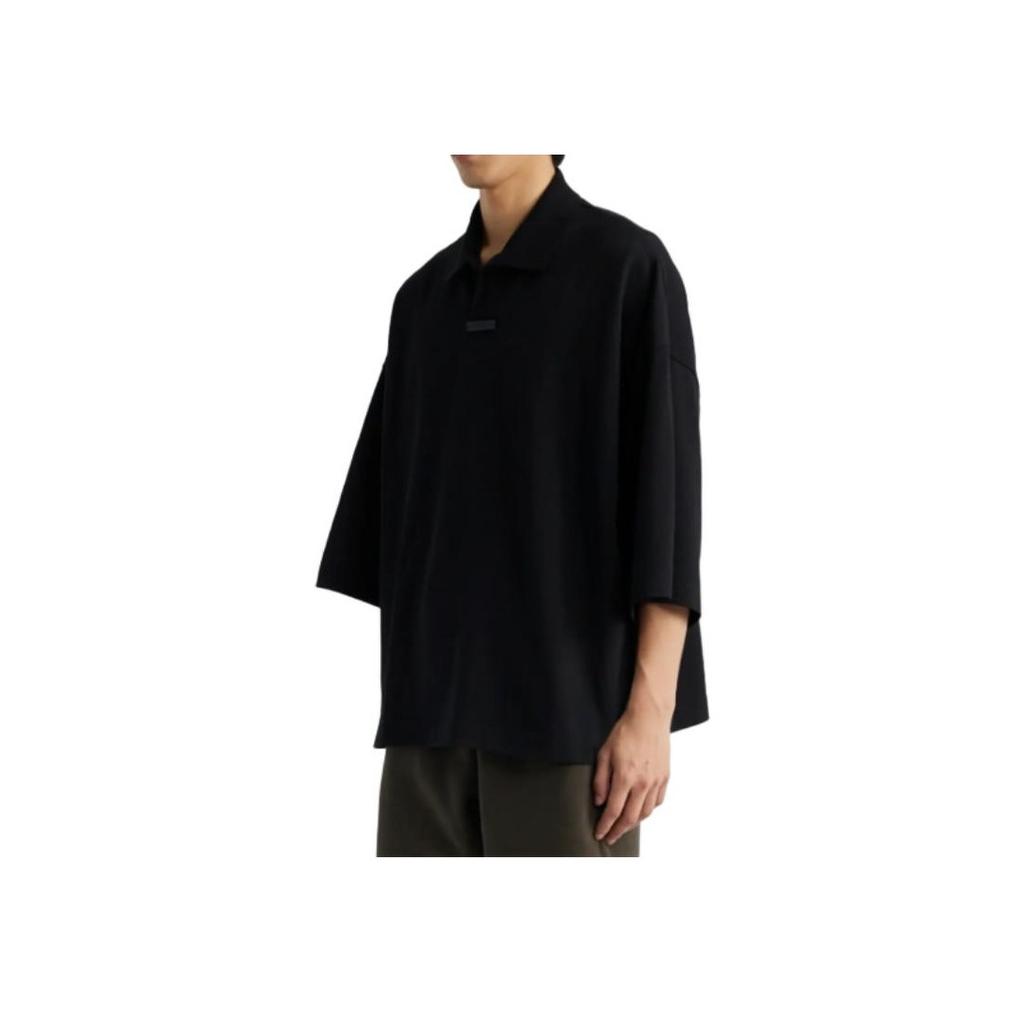 Fear of God Essentials Pique Polo Black Men Tops 125BT244330F