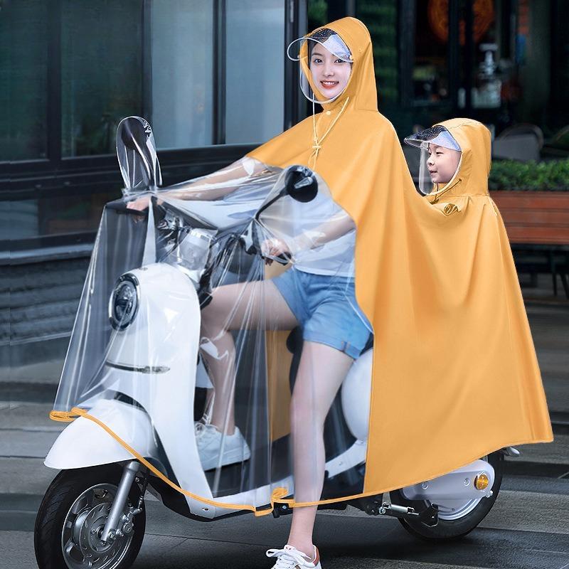 Passende verdickte übergroße Regenponchos für Eltern und Kinder Mutter-Kind Elektroroller Regenmäntel