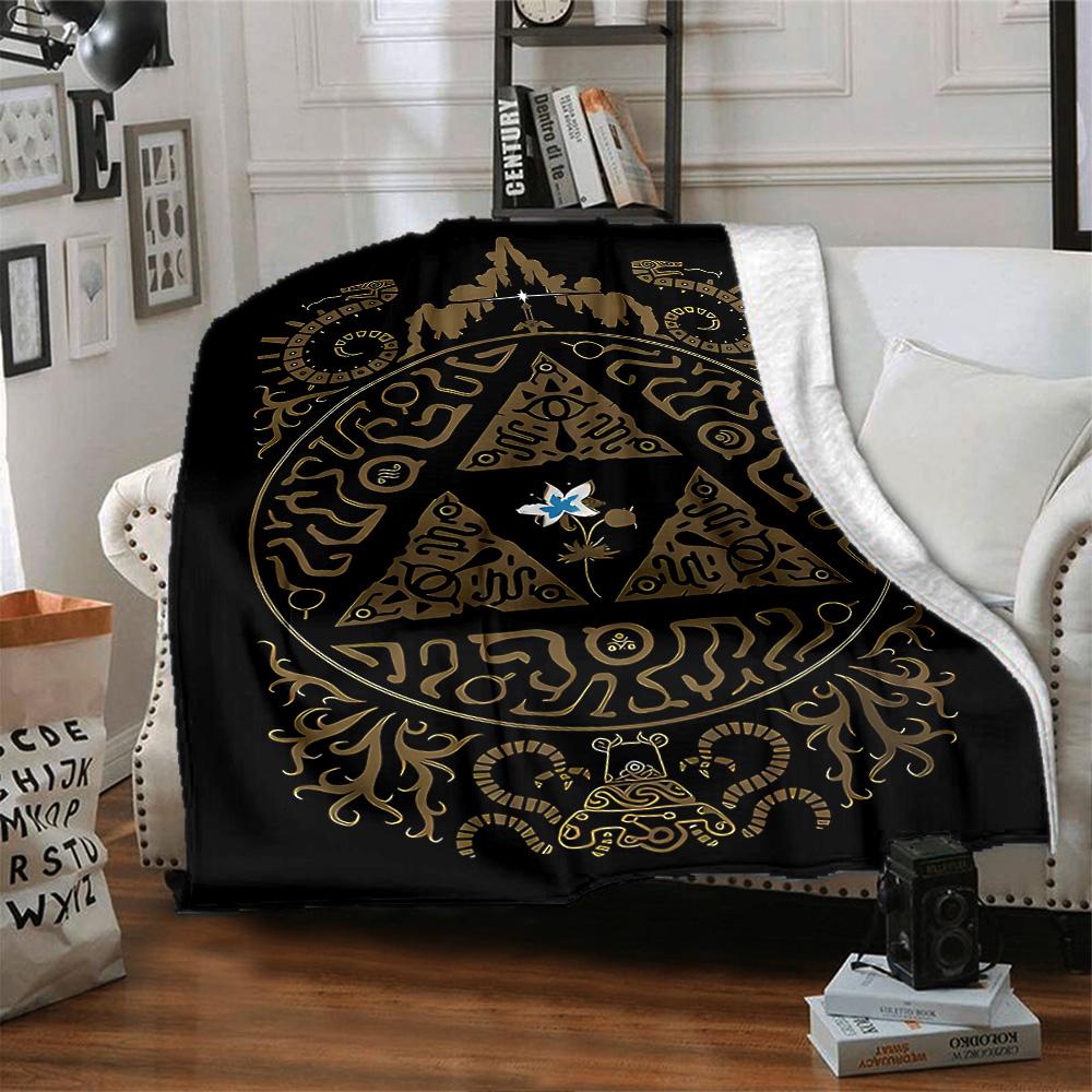 1pc Fantasy Landscape Adventure flannel Blanket for Super Soft Cute Comfort Blanket for Travel Bedding Couch Sofa Blanket Y82555