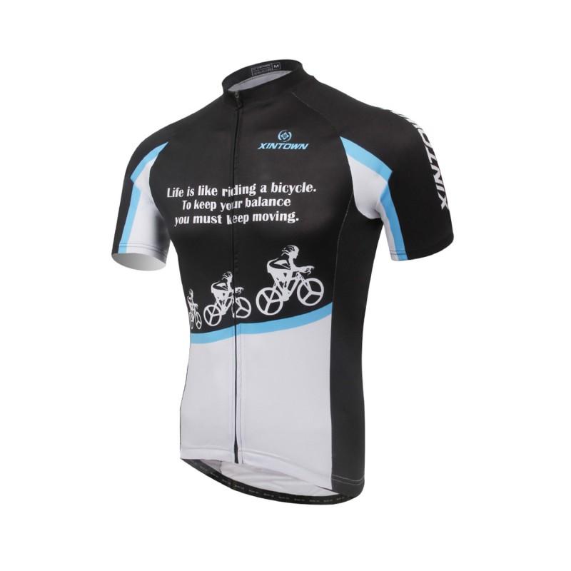 Mens Cycling Jersey Short Sleeve Breathable Quick-Dry Bike Sport Shirt Riding Apparel