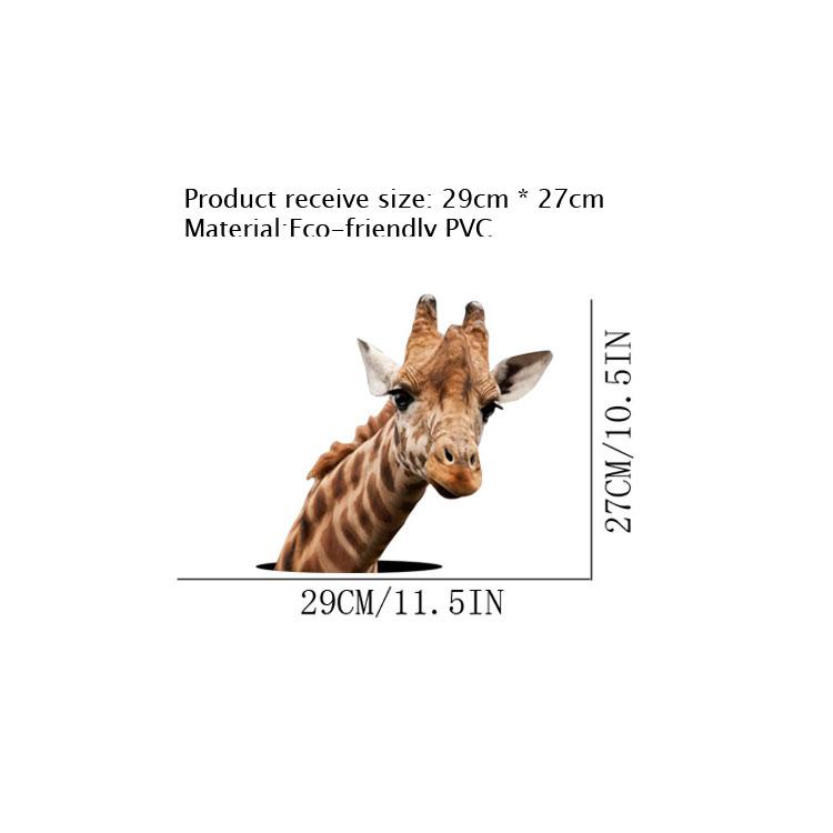 Niedliche Kleine Tiere Wandaufkleber Badezimmer Toilette Schrank Kühlschrank Dekoration Wandbild Heimdekor Maus Giraffe Selbstklebende Aufkleber