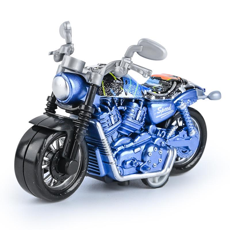 Trendy Mini Motorcycle Keychain Pendant: Cool Model Figurine Car Keyring Toy
