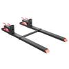 Pallet Forks, 1814 Kg Clamp On Pallet Forks, 149 Cm Total Length Heavy-Duty Tractor Fork with Adjustable Stabilizer Bar for Tractor Attachments,