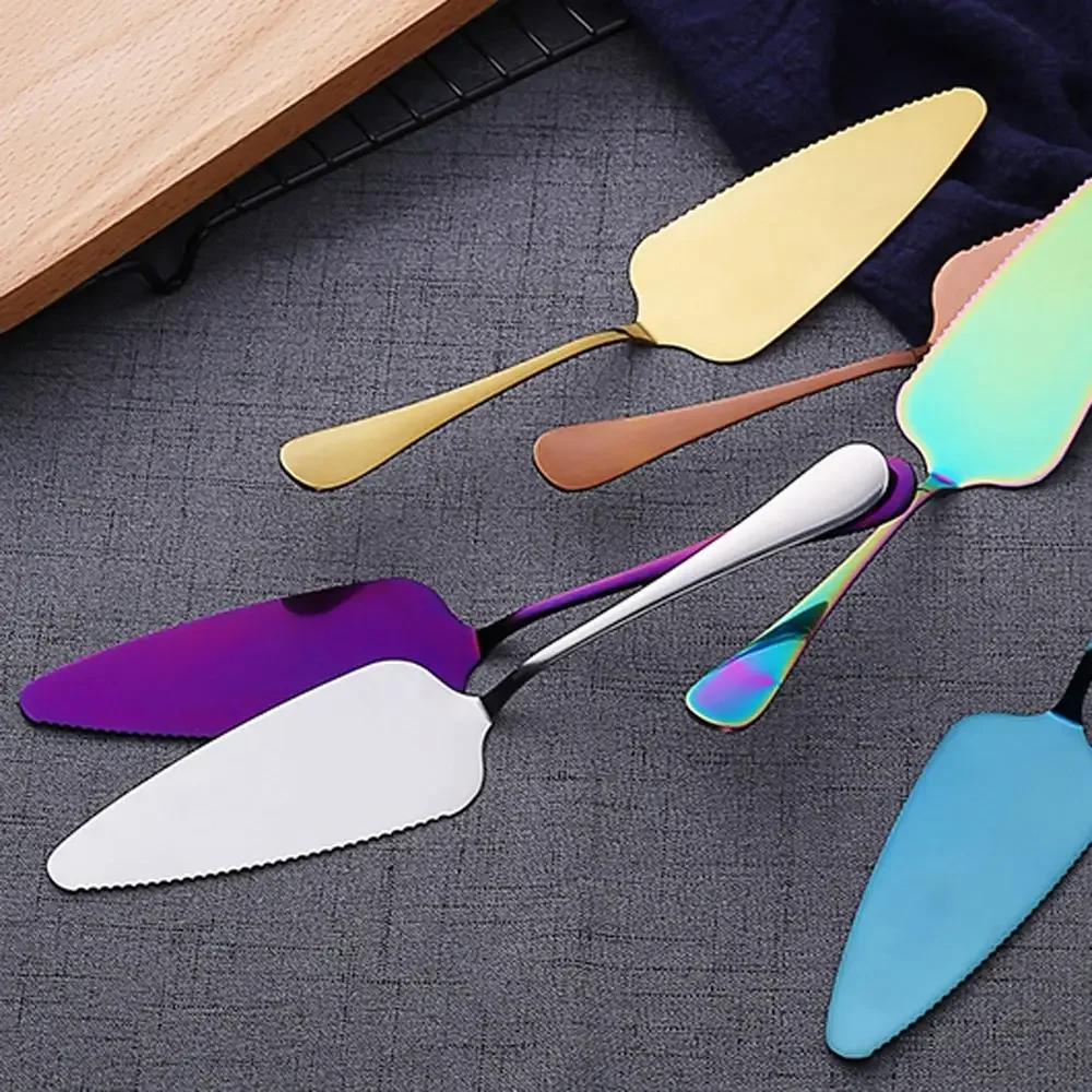 Serrated Edge Stainless Steel Cake Server Blade Cutter Pie Pizza Shovel Cake Spatula Baking Tool 1piece