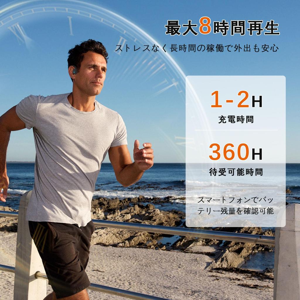 Alacoo Bluetooth Bone Conduction Wireless No Ear Physical Control Fast Ultra for and Cycling Earphones, Earbuds, Blockage, Buttons, Type-C Charging,