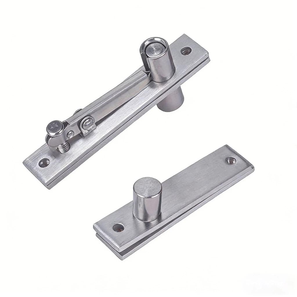 1 Set 360 Degree Rotate Stainless Steel Hidden Door Hinge Kit Heavy-duty Door Pivot Hinge for Wooden Door/Secret Doors/Bookshelf