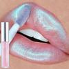 6 barev Laser Holographic Lip Gloss Tekutá rtěnka Mořská panna Pigment Dlouhotrvající třpytivý lesk na rty Vodotěsný metalický make-up na rty