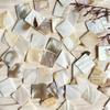 100g Square Mother of Pearl Mosaic Tiles Natural Shell Square Mosaic Pieces for Home Decoration Crafts Materials Hobbies