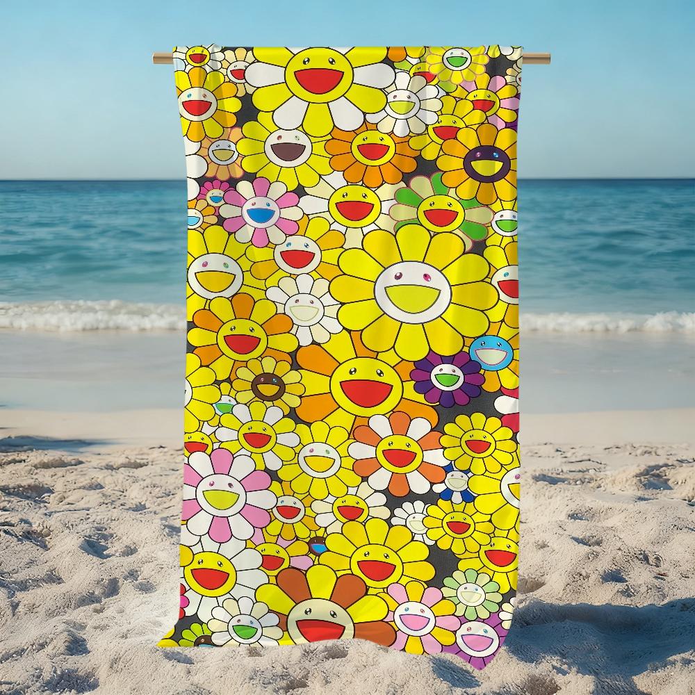 T-takashi cute art M-murakami Towel Beach Quick Dry Soft Pool Towels Gift for Travel Gym Shower Camping sports