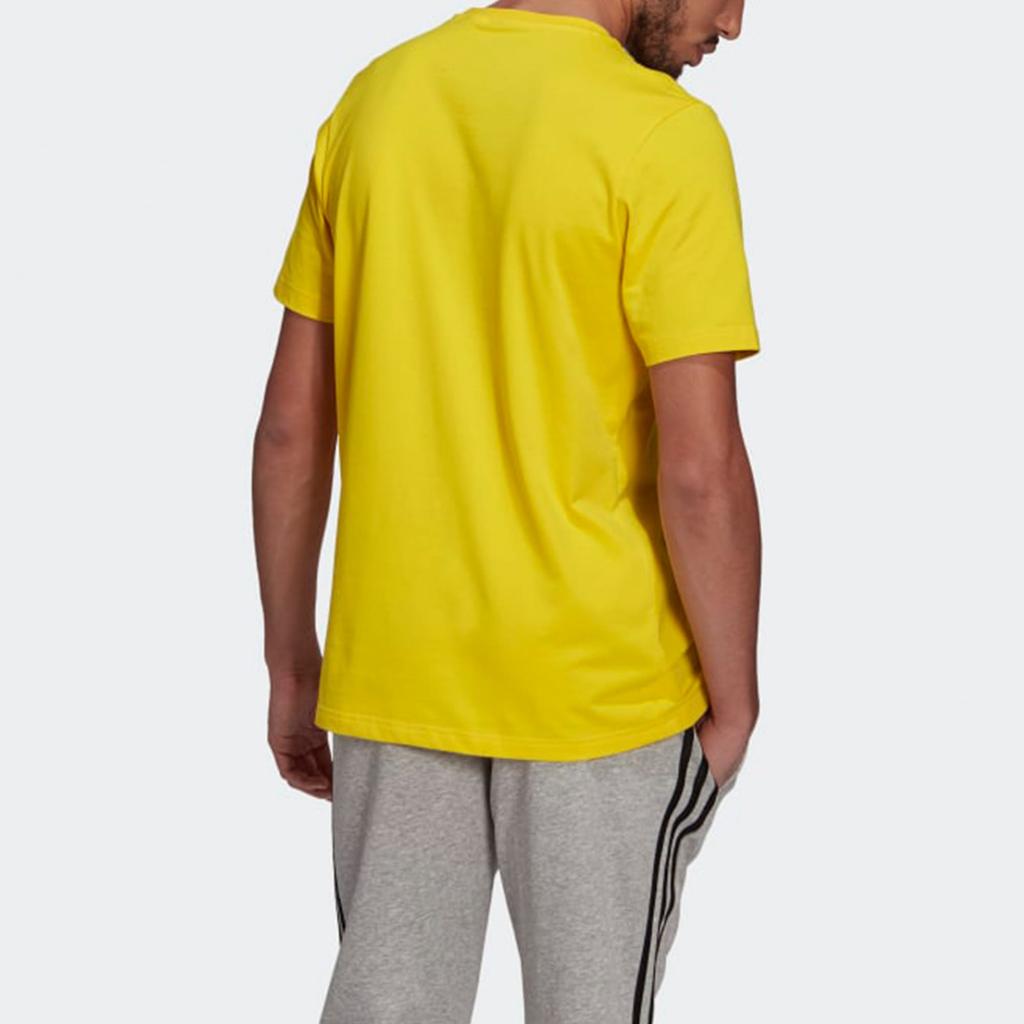 adidas T Shirts Men's Yellow Crew Neck Moderate GM3248