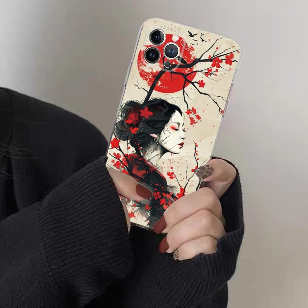 

Japanese Style Art Phone Case For IPhone 16 15 8 7 6 6S Plus X SE XR XS 14 11 12 13 Mini Pro Max Mobile Case iPhone 11