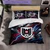 Austria Football Pattern 3 Pieces Bedding Set Soft Microfiber Duvet Cover with Pillow Cases for Bedroom