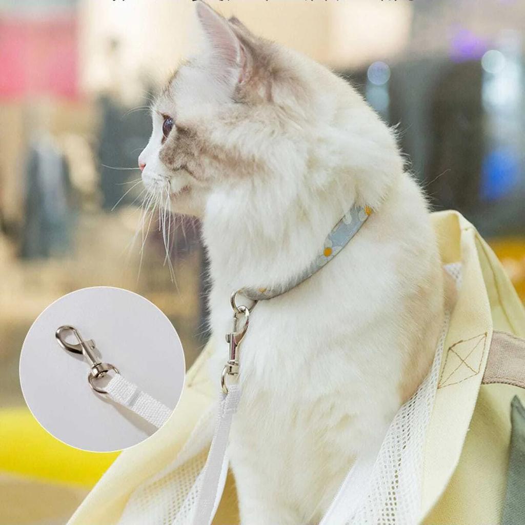 Katzentragetasche Haustier Hund Eine Schulter Canvas Transporttasche Mode Tragbare Handtasche Welpen Kätzchen Sling Bag Out Reiserucksack