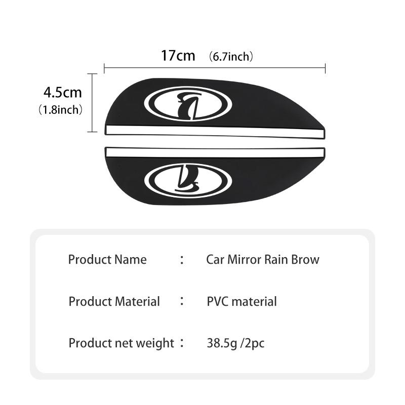 For Lada Car Side Mirror Rain Guard Waterproof Anti-Glare Rain Visor Protector Vesta Granta Largus Vaz Samara Vesta Niva 4X4 WW18