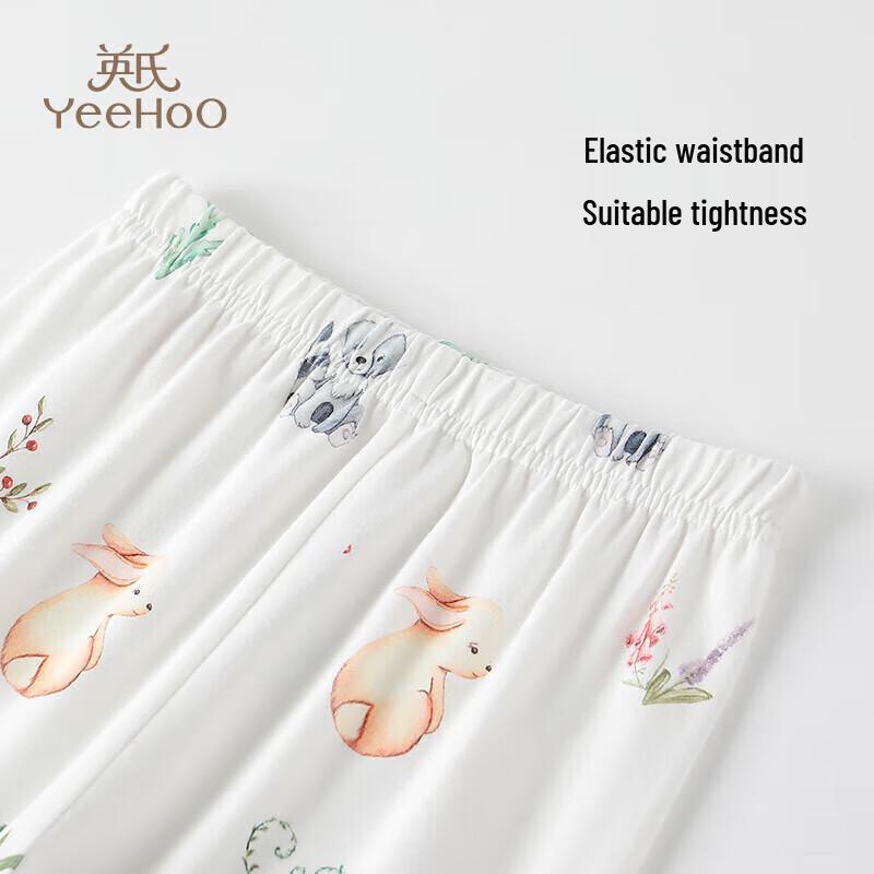 YEEHOO Kids' Fox Print Long-Sleeve Cotton Pajamas