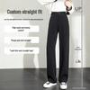 Women's Petite Black Wide-Leg High-Waist Casual Summer Pants