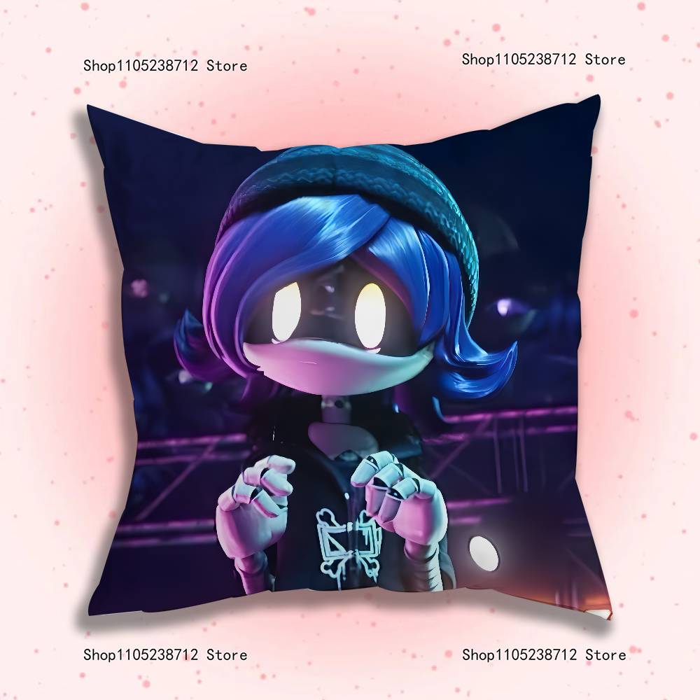 M-Murders D-Drones Anime L-Laple Pillow Case Plush Pillow Cases Home Decoration Pillow Cover for Sofa Bed Chair Living Room