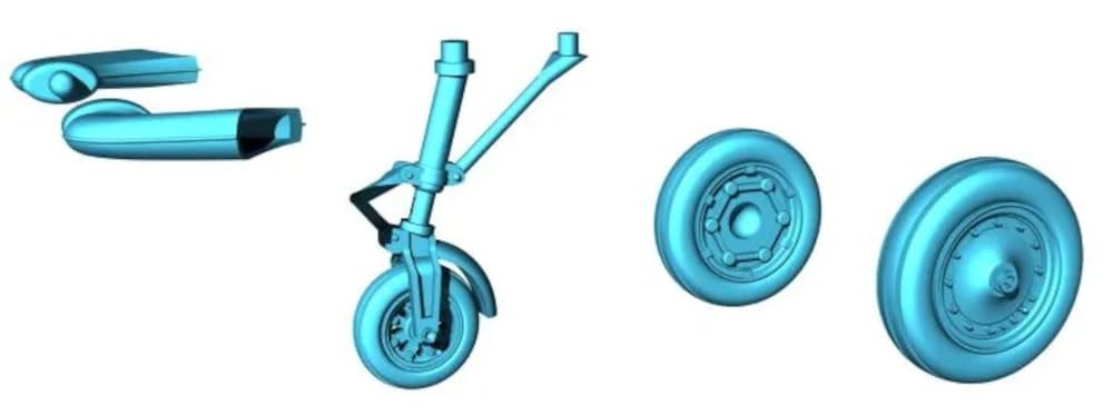 

KP Model Pilatus Wheels Exhaust KP Plastic Model Parts KPMEX038 1/72 PC-9 & (for Model) (Airplane)