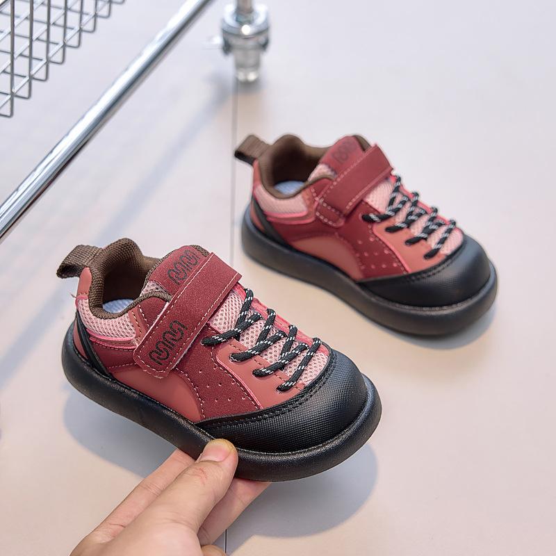 

Детские уродливо-милые кроссовки 2025 осень новые ретро повседневные туфли для девочек на липучке с мягкой подошвой уличная обувь для мальчиков 21