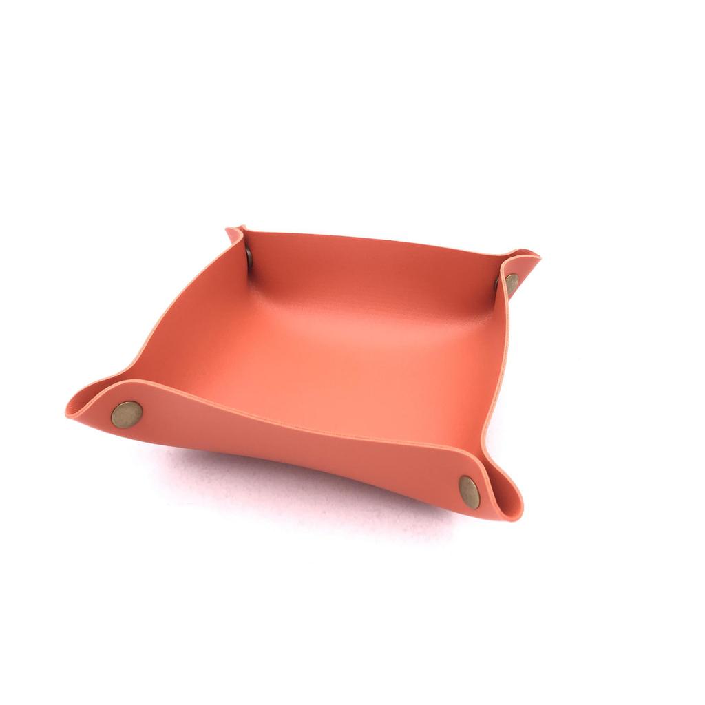 Nordic PU Leather Desktop Tray for Jewelry, Cosmetics, & Keys