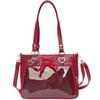 Large Capacity Ita Bag Tote Bag Women's Fashion Versatile Crossbody Bag Student Transparent JK Handbag Shoulder Bag