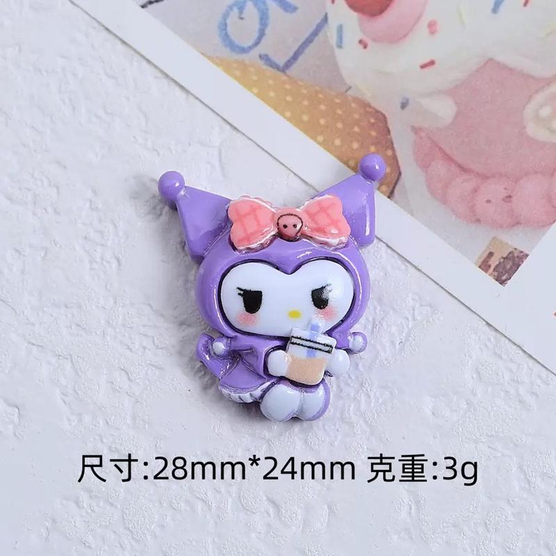 10 Pcs New Kawaii Cartoon Cute Bow Animal Series Resin Scrapbook  Diy Scrapbook Crafts A142