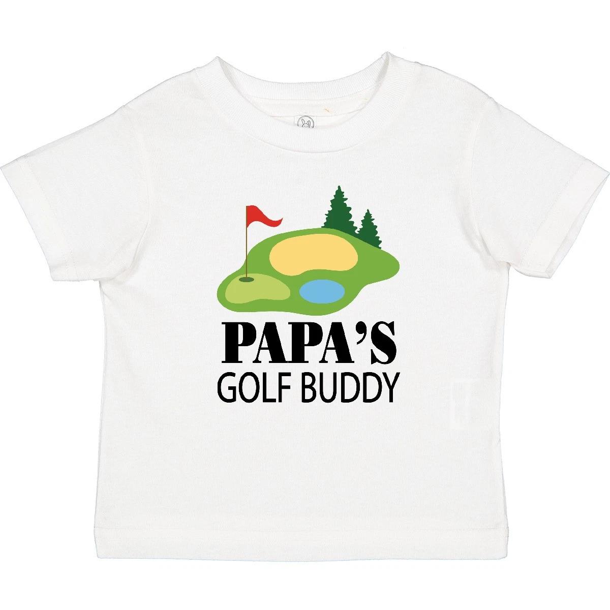Inktastic Golfing Papa s Golf Buddy Baby T-Shirt Future Golfer Boy Girl Papa Son 100